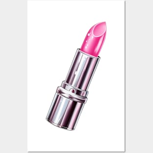 Pink Lipstick Posters and Art
